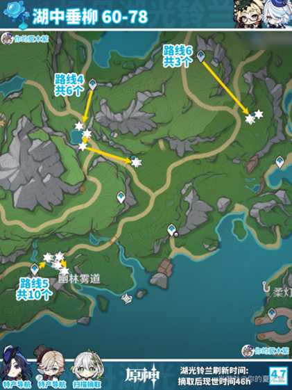 【原神】V4.8攻略 | 湖光铃兰路线规划，新增限时地图