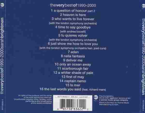 SarahBrightman莎拉·布莱曼《TheVeryBestOf1990-2000精选(2001)》[WAV+CUE]