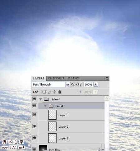 photoshop 经典合成梦幻天空漂浮的小岛