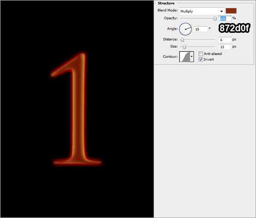 Photoshop 制作光度较暗的火焰字