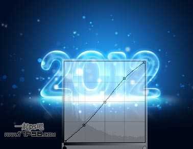 photoshop将2012制作成水晶新年贺卡效果