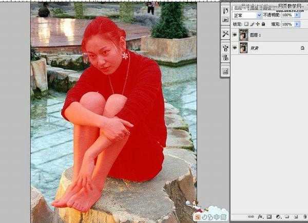 Photoshop使用线性加深工具将人物背景虚化教程