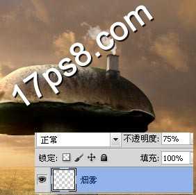 photoshop合成制作出荒原里漂亮的蘑菇屋