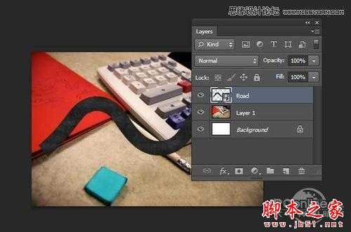 Photoshop CS6设计制作桌面上的创意跑道