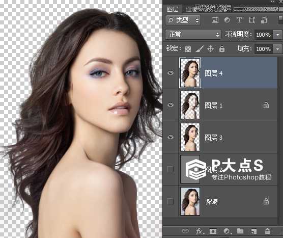 Photoshop合成玫瑰纷飞的美女人像插画教程