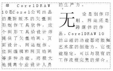 CorelDRAW 编辑段落文本一些选项介绍