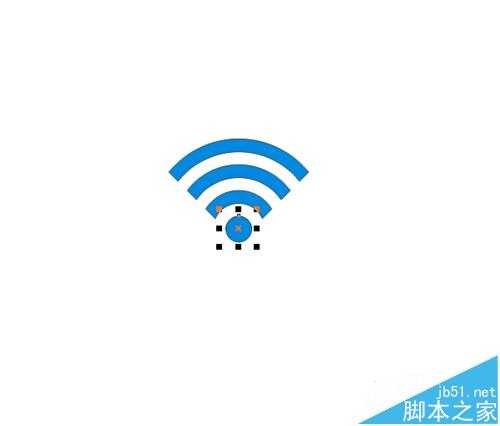 CorelDRAW怎么制作蓝色的wifi信号图标?