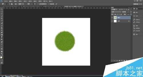 PS绘制一个毛茸茸的草绿色小球