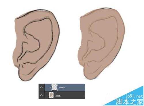 ps怎么制作绘制人体的耳朵的矢量图形?