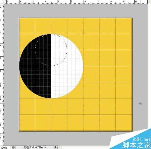 ps简单制作一个太极图案