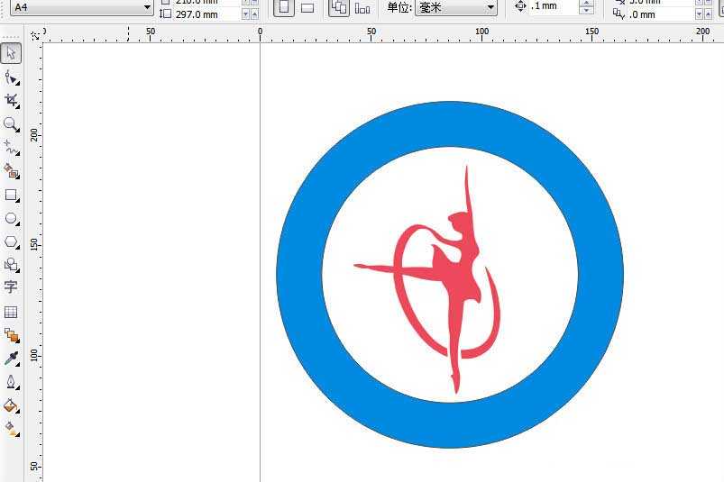 cdr怎么绘制一款简单的舞蹈logo标志?