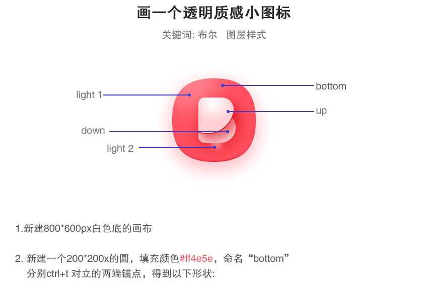 ps简单快速绘制一个透明质感小图标教程