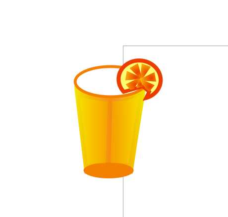 cdr怎么画一杯橙汁?CorelDRAW简单绘制的一杯满满的橙汁教程