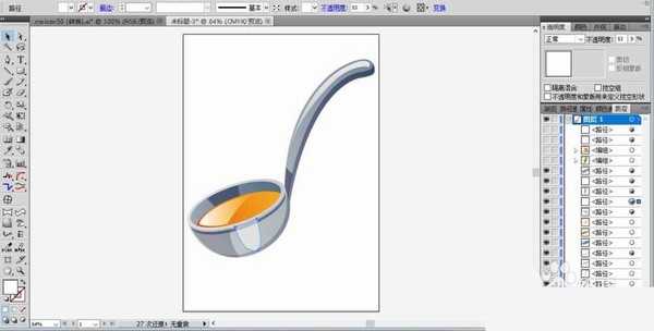 ai怎么设计汤勺? ai绘制勺汤简笔画的教程