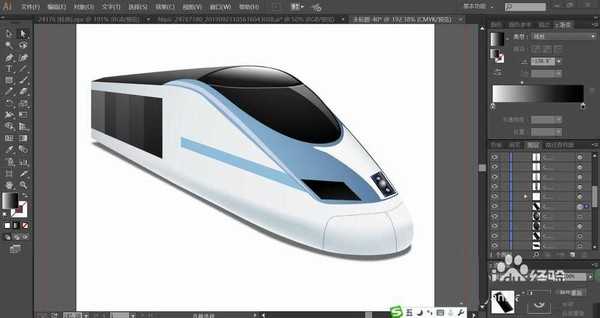 ai怎么画高铁图标? ai列车头图片的画法