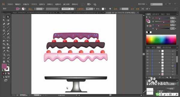 ai怎么设计多层的生日蛋糕? ai生日蛋糕的画法
