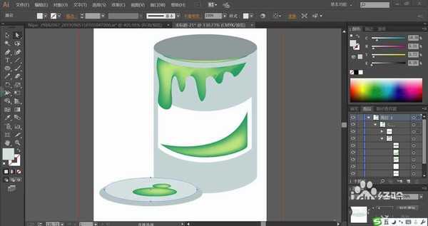 ai怎么手绘油漆筒插画? ai油漆桶的画法