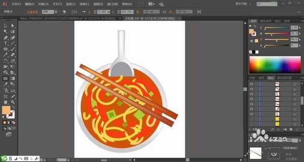 ai怎么设计一碗方便面? ai方便面插画的画法