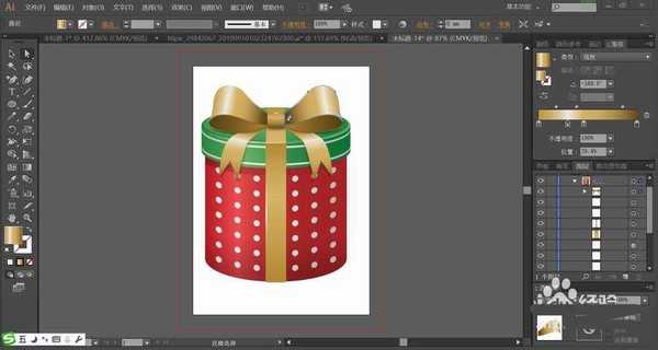 ai怎么设计立体的礼盒图形? ai礼品盒的画法
